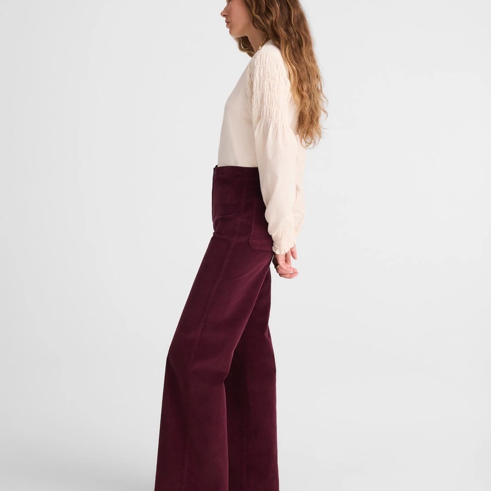 NWT Madewell The Tall Wide-Leg Pant in Corduroy - Super Stretch Size 26T - Picture 3 of 9